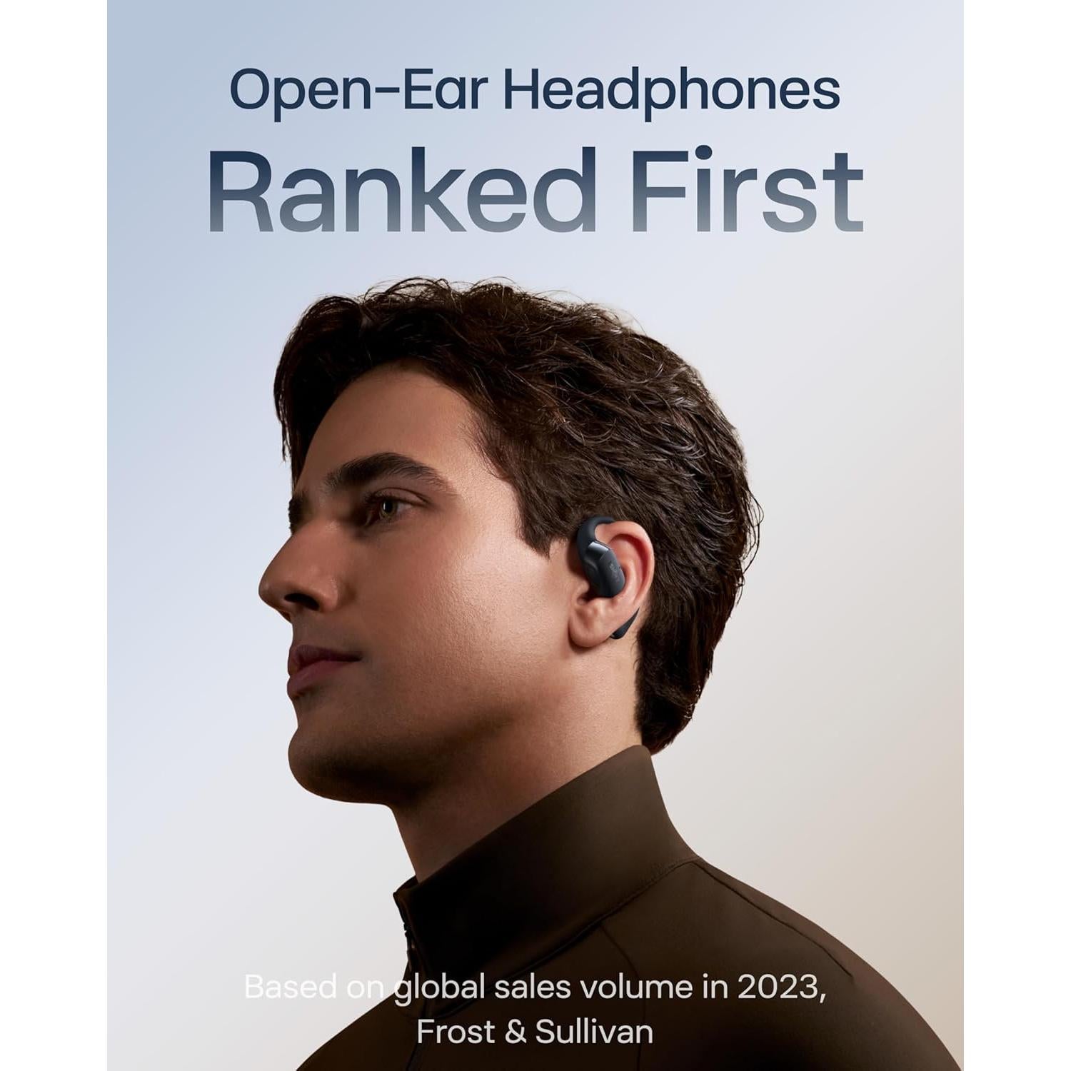 Auriculares In-Ear Abiertos SHOKZ OpenFit 2+ Negro, Dolby Audio