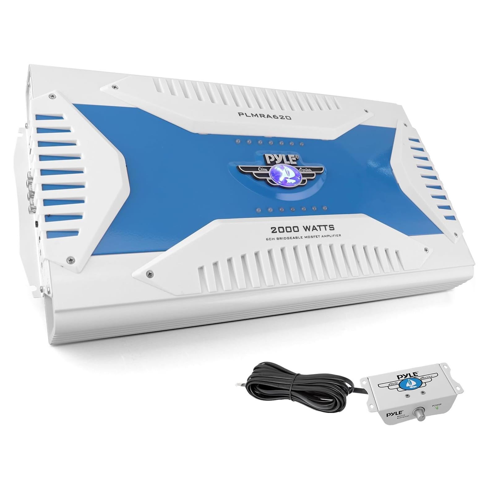 Amplificador Marino Pyle PLMRA620 6 Canales 2000W Impermeable
