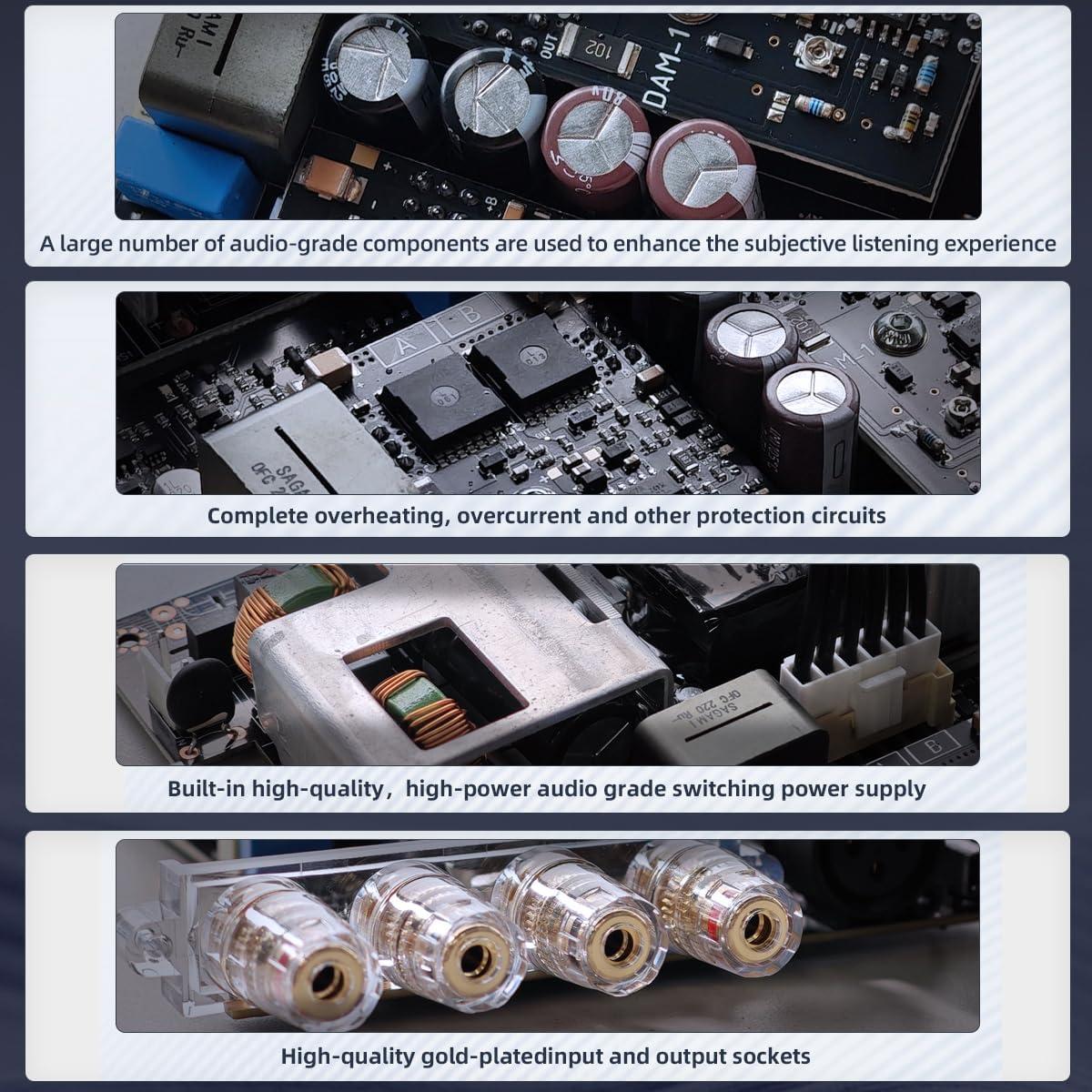 Amplificador de Potencia SMSL PA200 XLR RCA 1.87kg