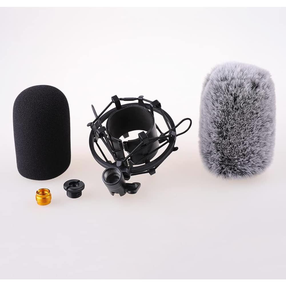 Soporte de Choque Metal Negro para Micrófono AT2020 con Filtro