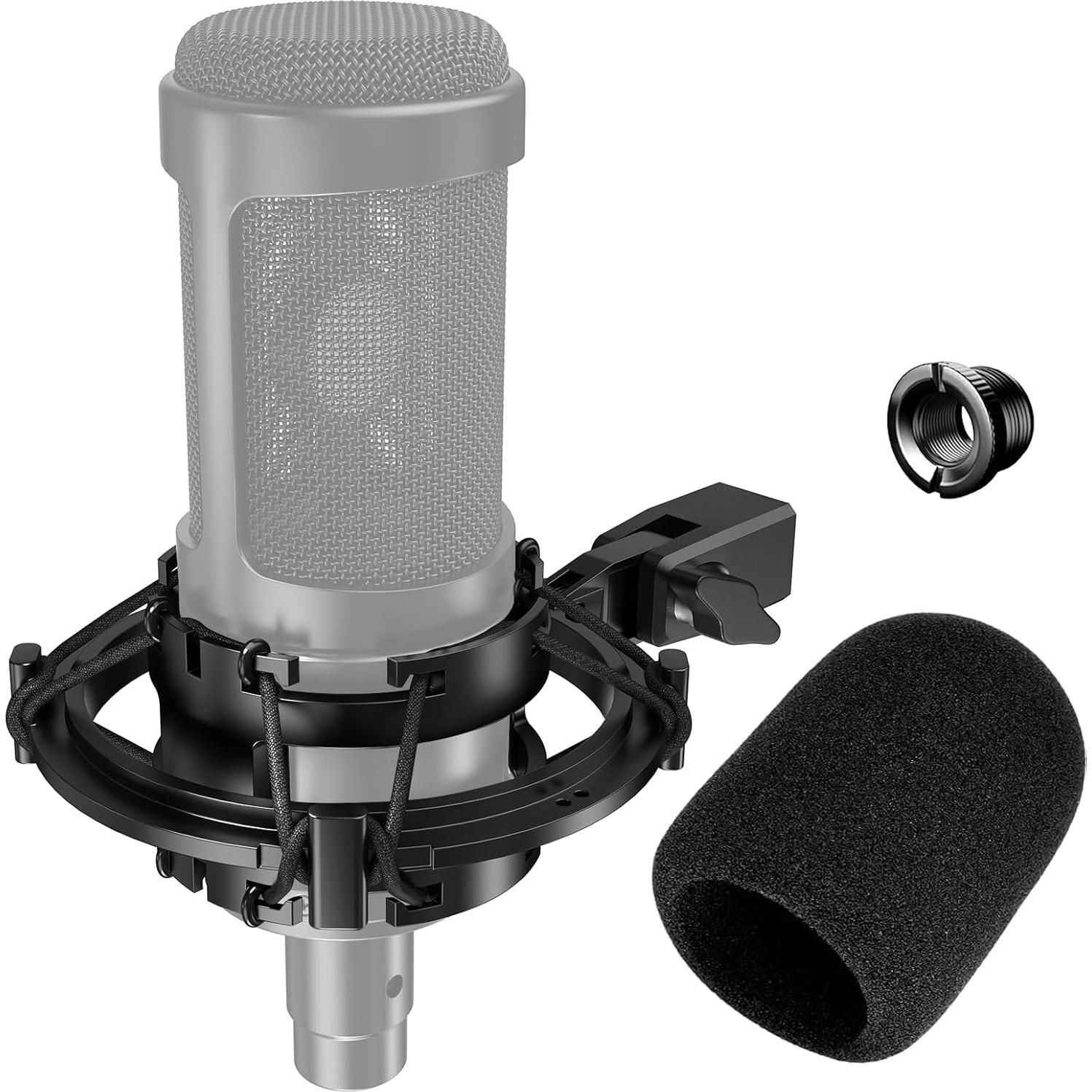 Soporte de choque y filtro anti-pop para micrófonos Audio-Technica AT2020