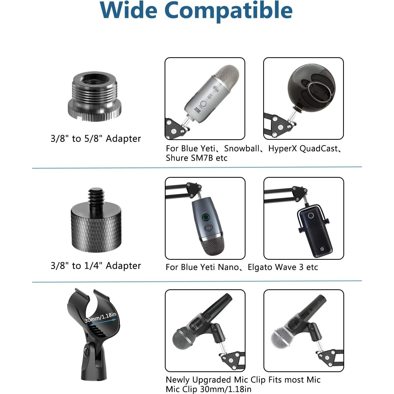 Soporte de choque y filtro anti-pop para micrófonos Audio-Technica AT2020