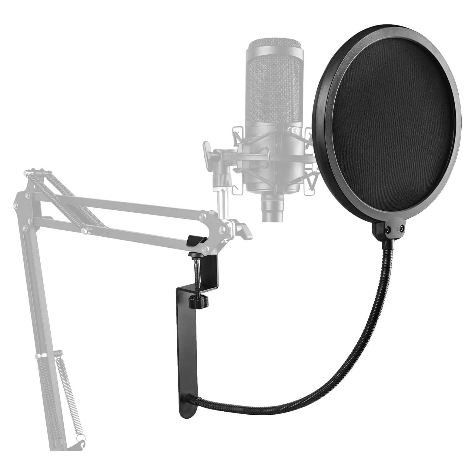 Filtro Pop Geekria para Micrófono 13 cm Flexible Antiviento