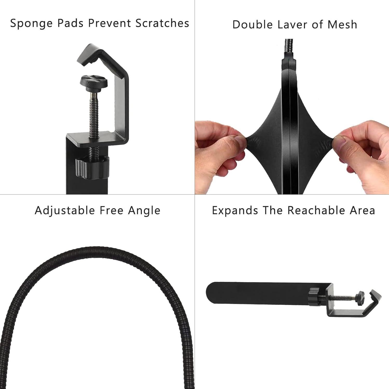 Filtro Pop Geekria para Micrófono 13 cm Flexible Antiviento