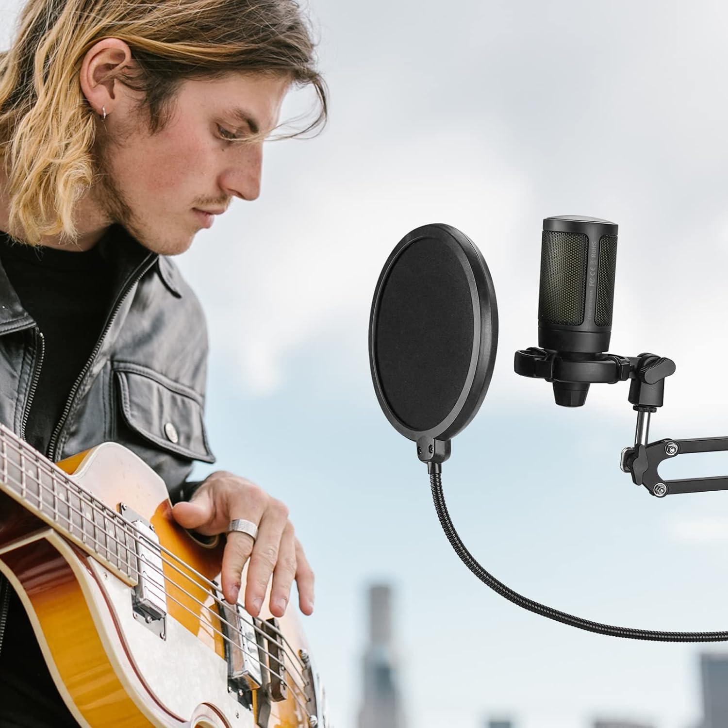 Filtro Pop Geekria para Micrófono 13 cm Flexible Antiviento