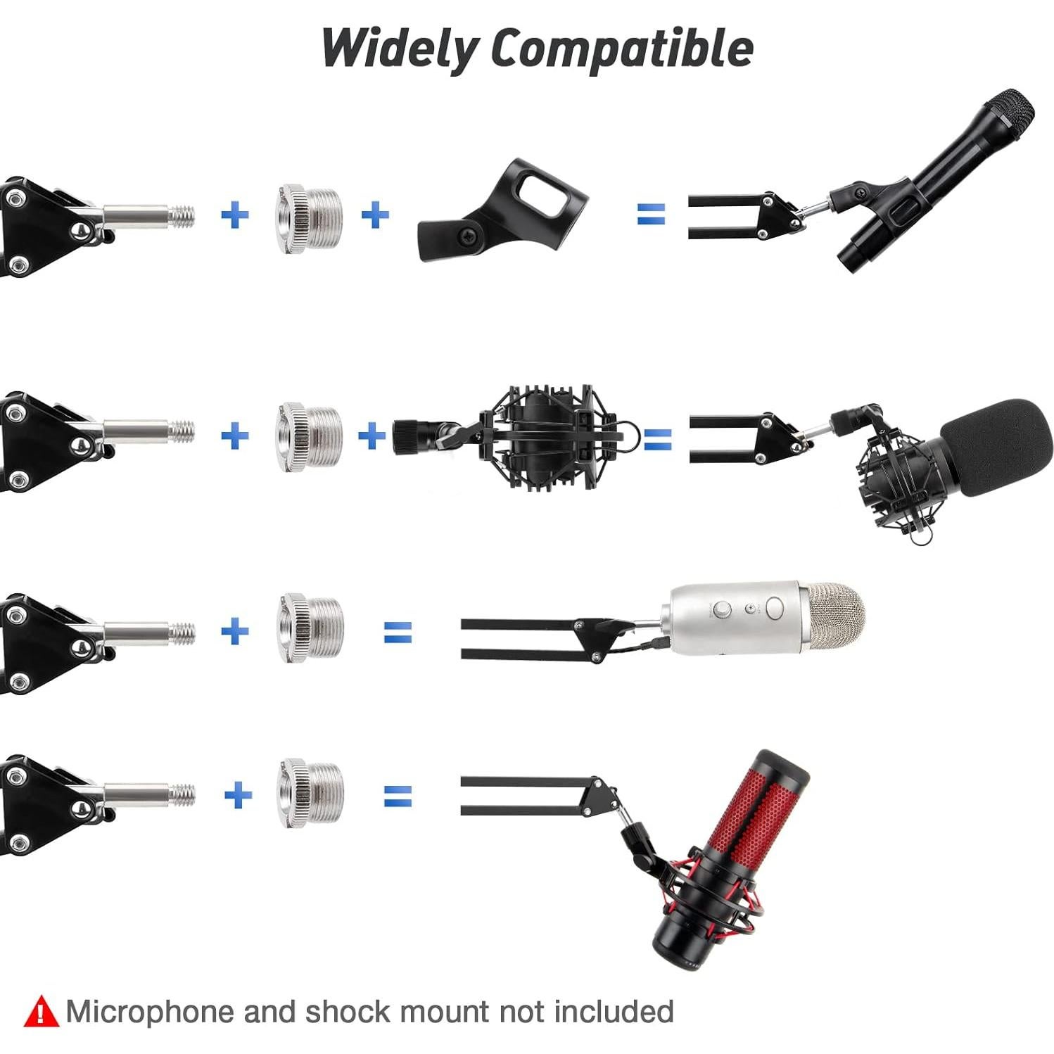 Soporte de Pared y Abrazadera para Micrófono SUNMON - Metal, 1.4kg