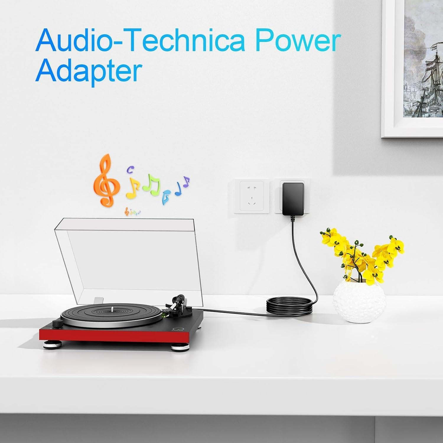 Adaptador de Corriente 12V 2A Audio-Technica para Tocadiscos