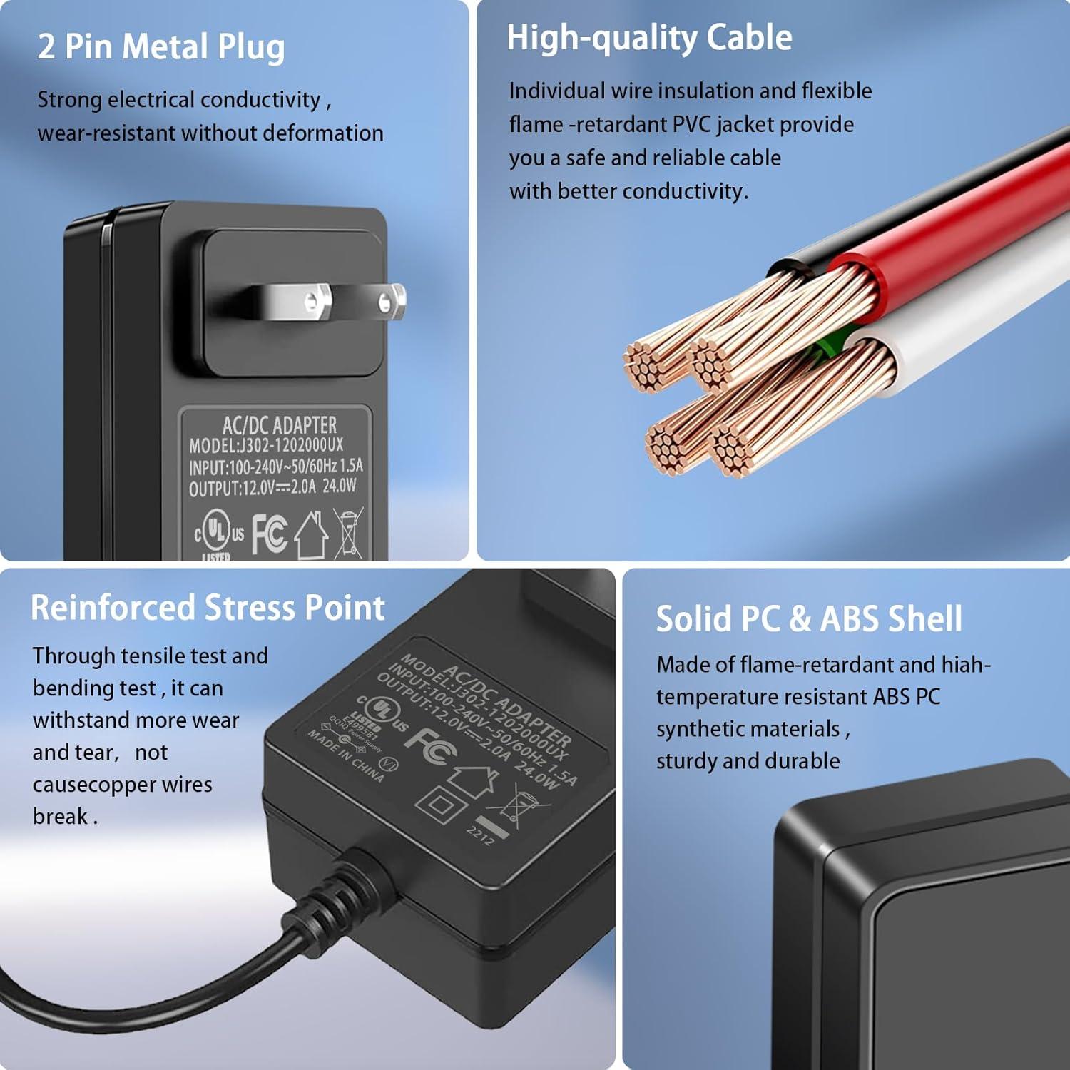 Adaptador de Corriente 12V 2A Audio-Technica para Tocadiscos