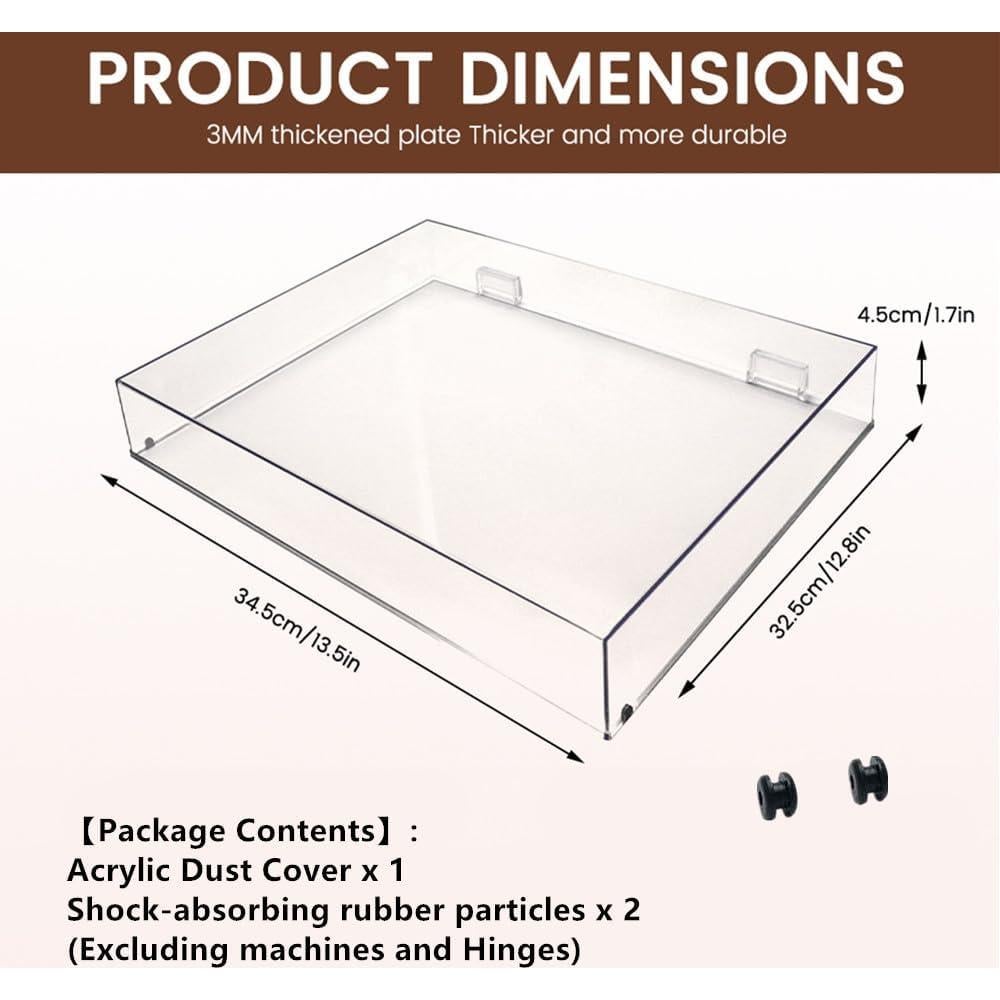 Cubierta de Polvo Acrílica Transparente para Tocadiscos AT-LP60X