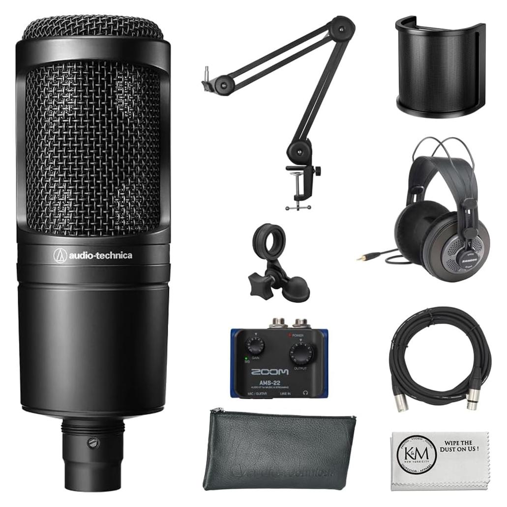 Paquete Micrófono Condensador Audio-Technica AT2020 + Interfaz USB-C