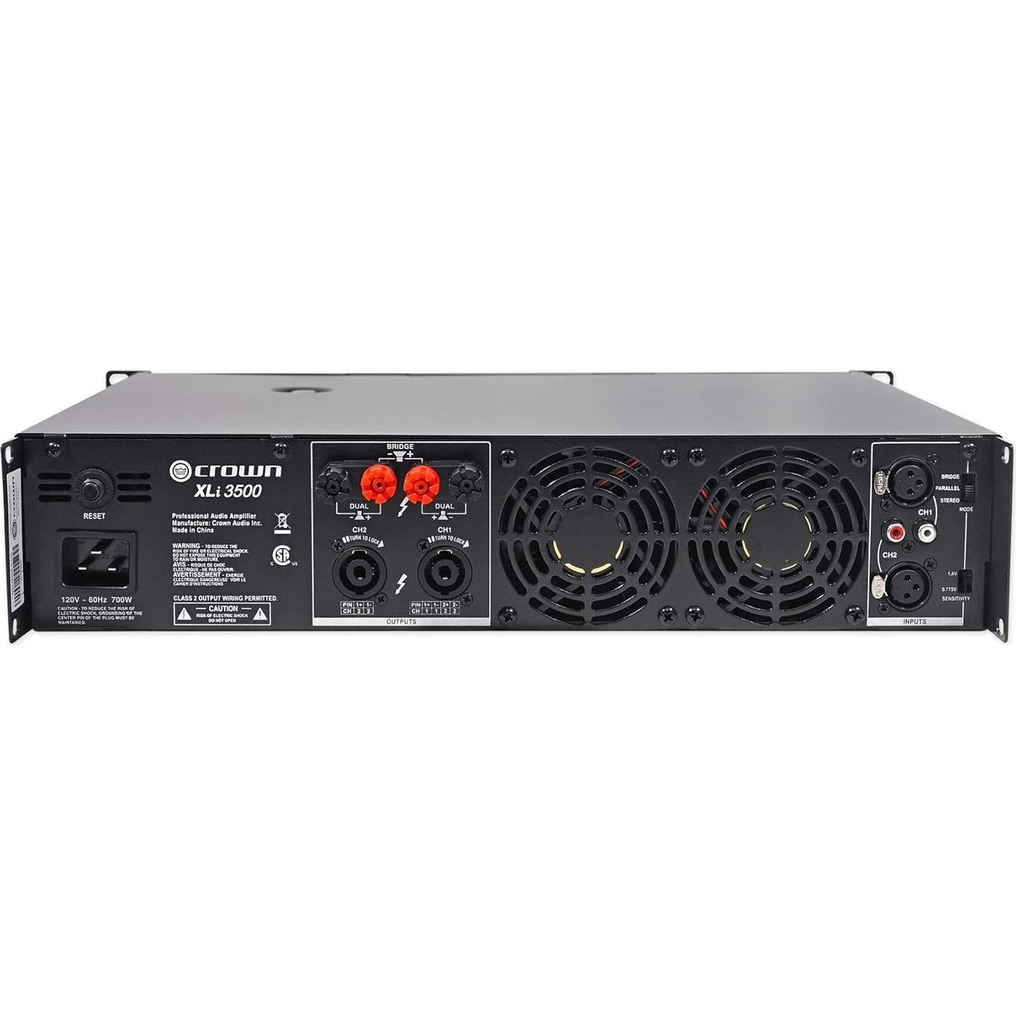 Amplificador Crown Pro XLi3500 2700W 2 Canales + Micrófono ATM410