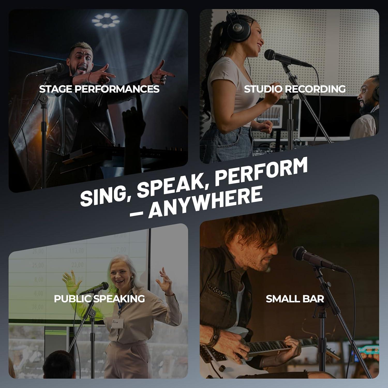 Micrófono Dinámico Phenyx Pro PM-25 con Cable XLR 5m