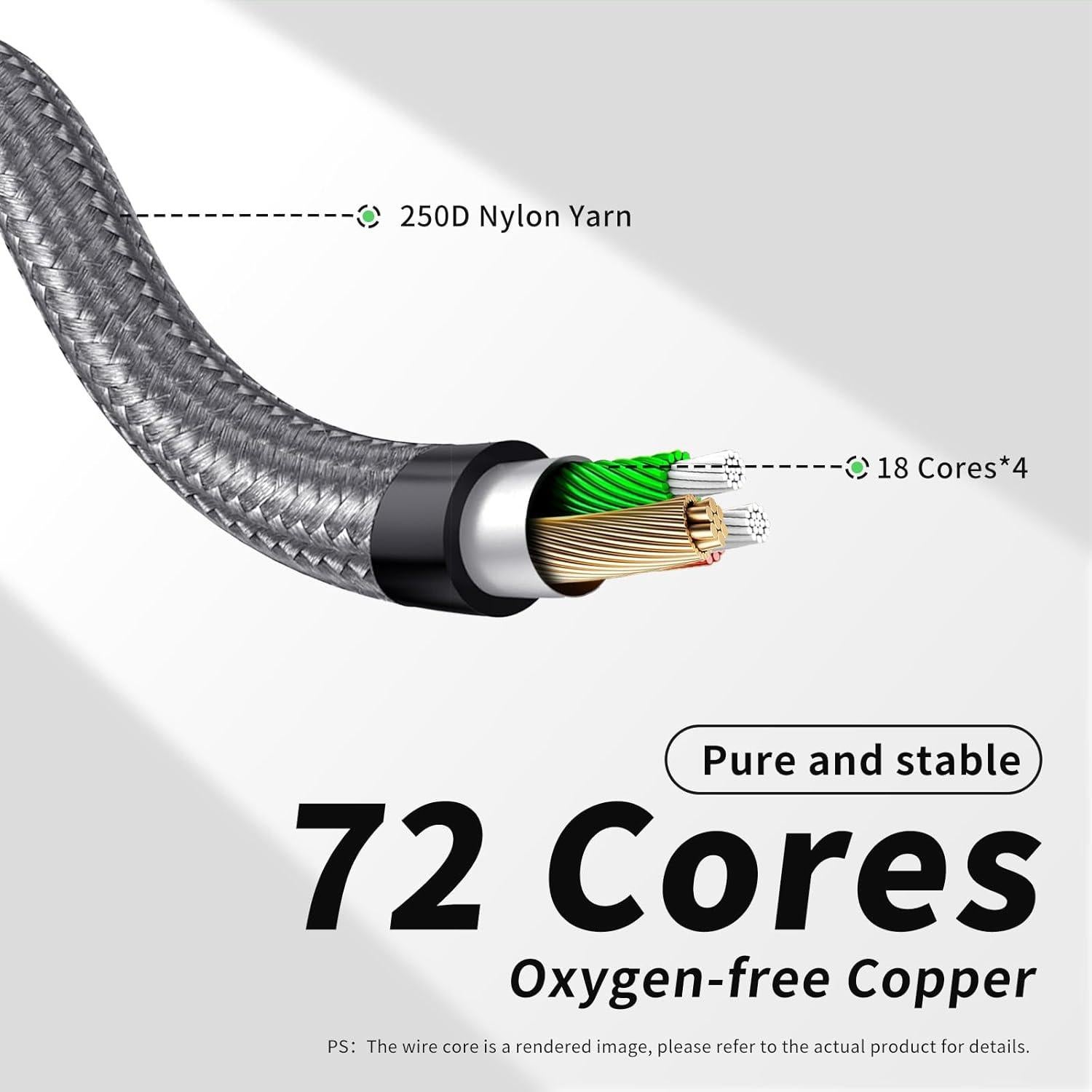 Cable de Reemplazo HBC13 A2DC okcsc 1.22m para Audio-Technica