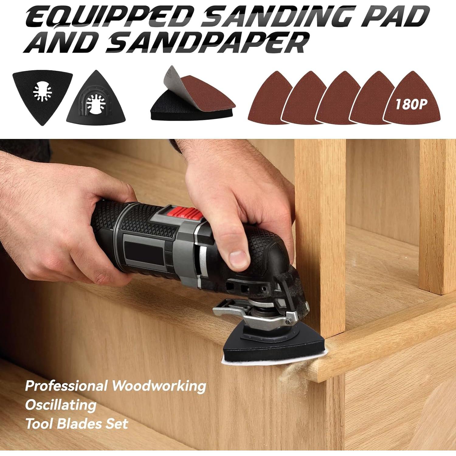 KELIN Kit 26 Piezas Hojas Sierra Oscilante Titanio