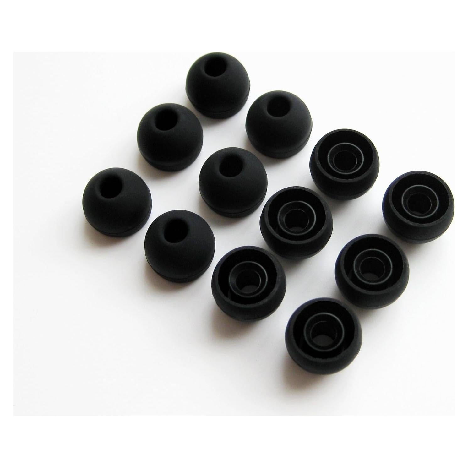 12 Tapones de Reemplazo para Auriculares NICKSTON Medianos Negros