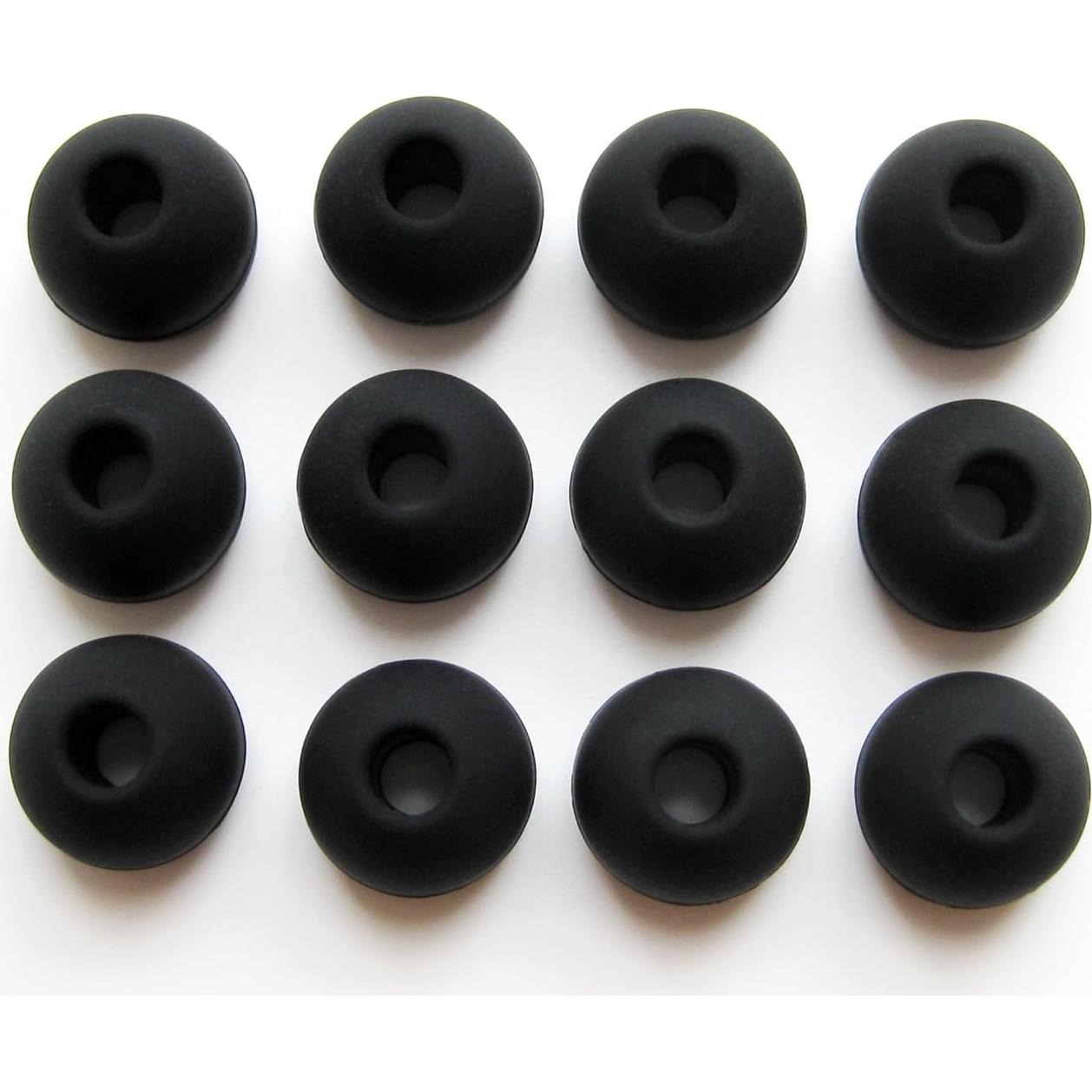 12 Tapones de Reemplazo para Auriculares NICKSTON Medianos Negros