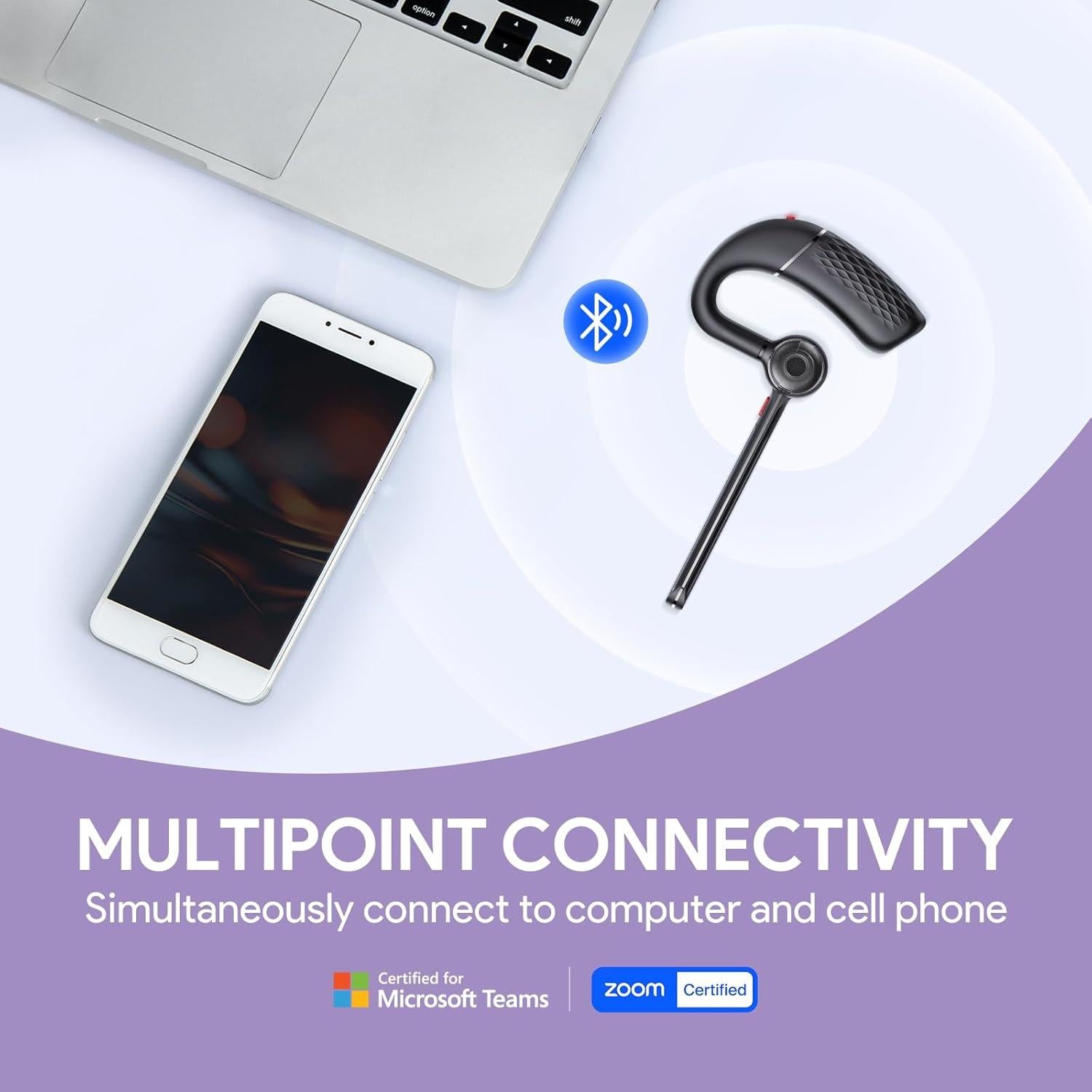 Auricular Bluetooth Yealink BH71 Pro, Cancelación de Ruido, 30h