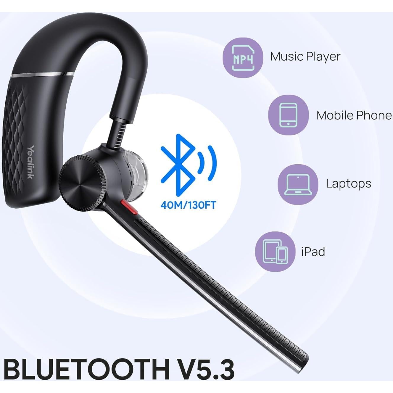 Auricular Bluetooth Yealink BH71 Pro, Cancelación de Ruido, 30h