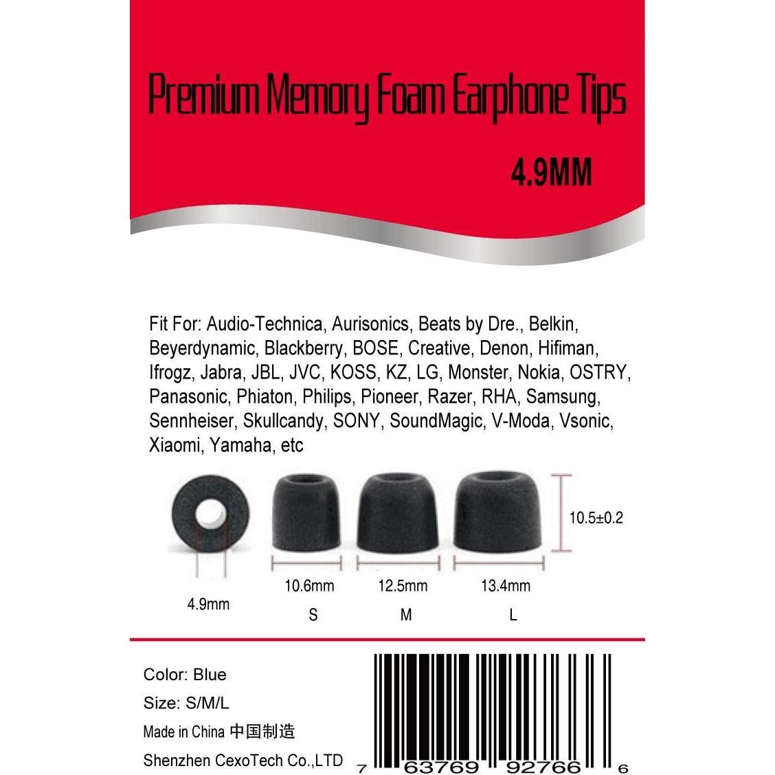 Puntas de Auriculares EL-400 Earlife 4.9mm Espuma Memoria