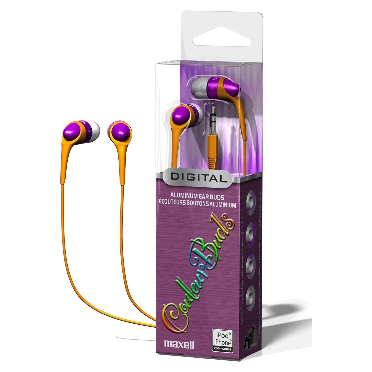 Auriculares Maxell Couleur Buds Púrpura con Almohadillas Silicona