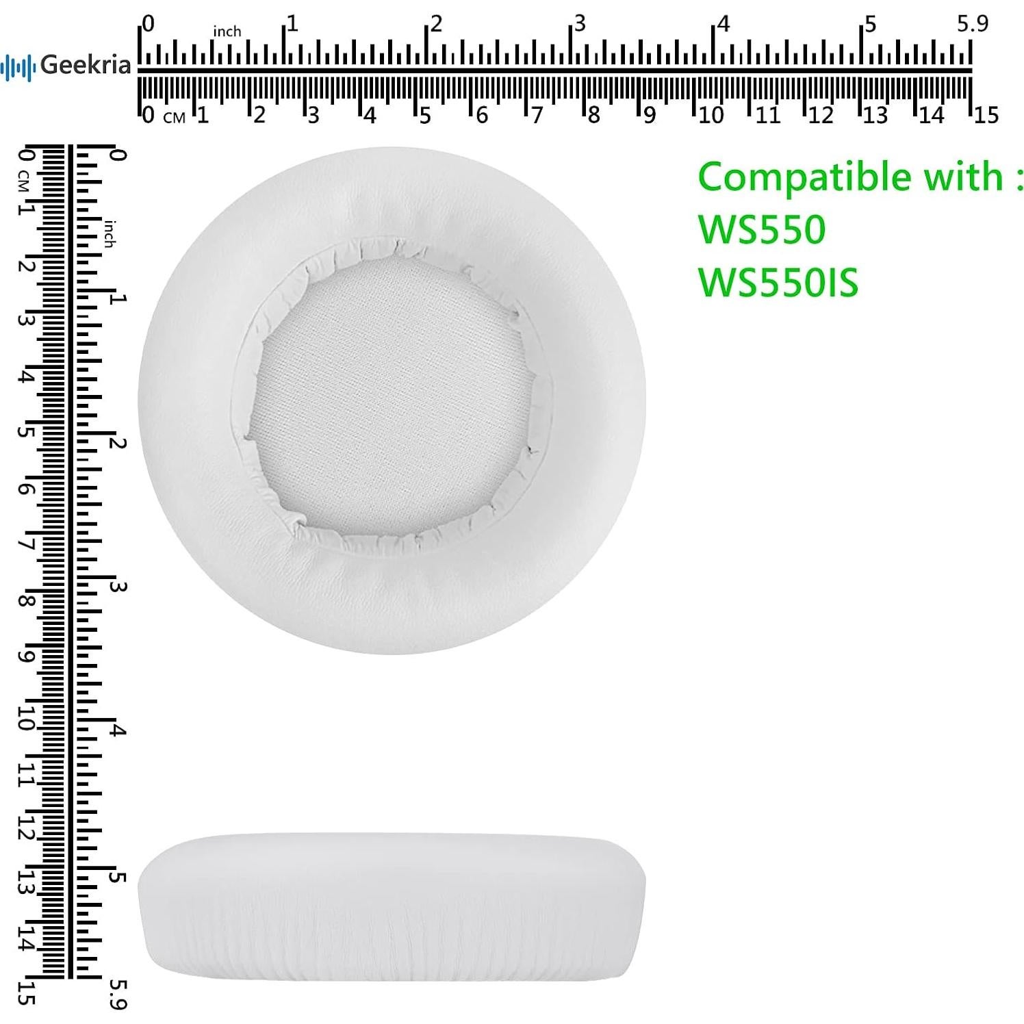 Almohadillas de Reemplazo Geekria para Auriculares Audio-Technica ATH-WS550/ATH-WS550IS