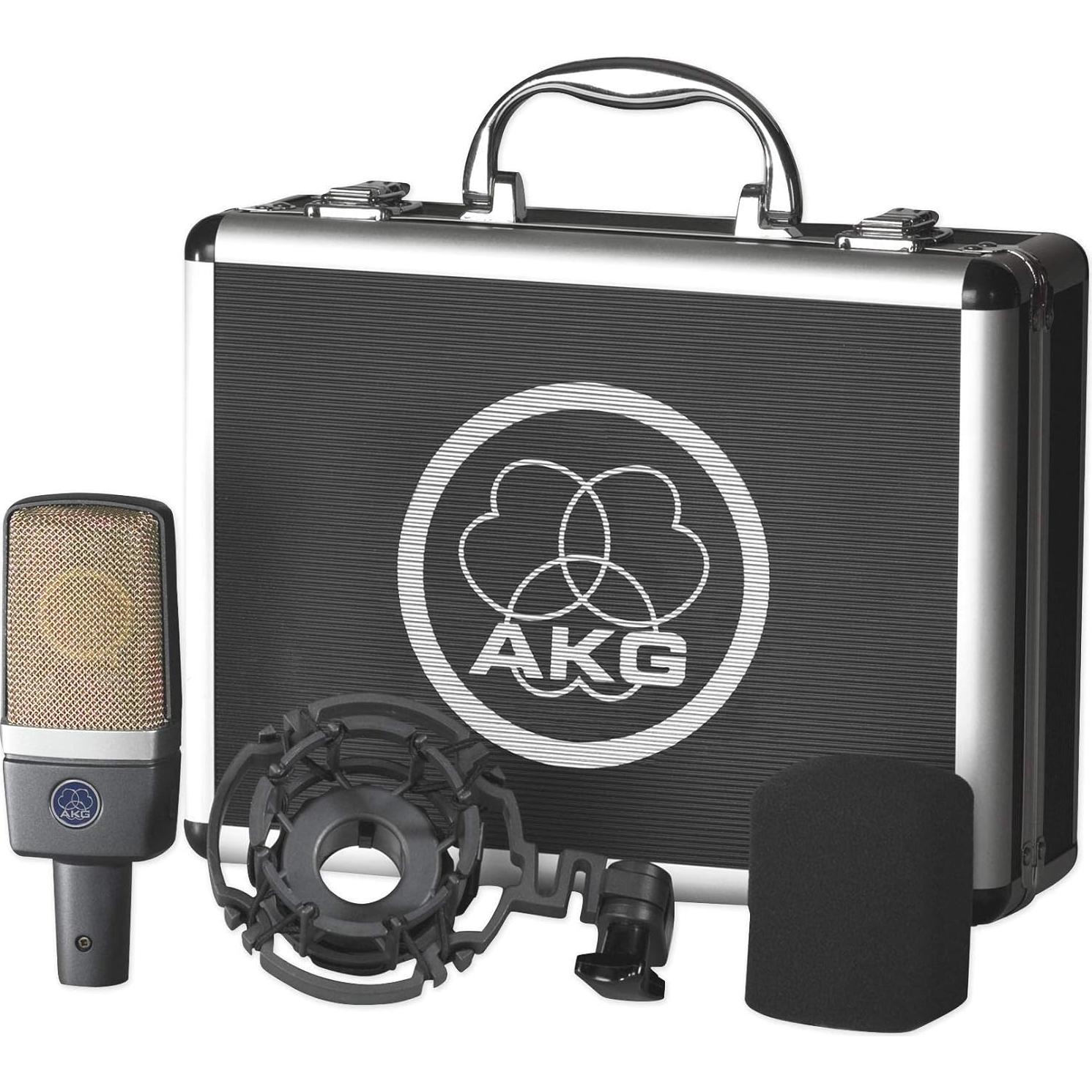 Micrófono de Condensador AKG C214 + Auriculares ATH-M30X + Escudo