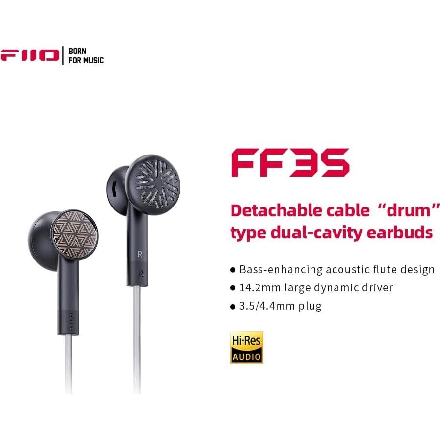 Auriculares FiiO FF3S HiFi con Cable 385g Sonido Bajo