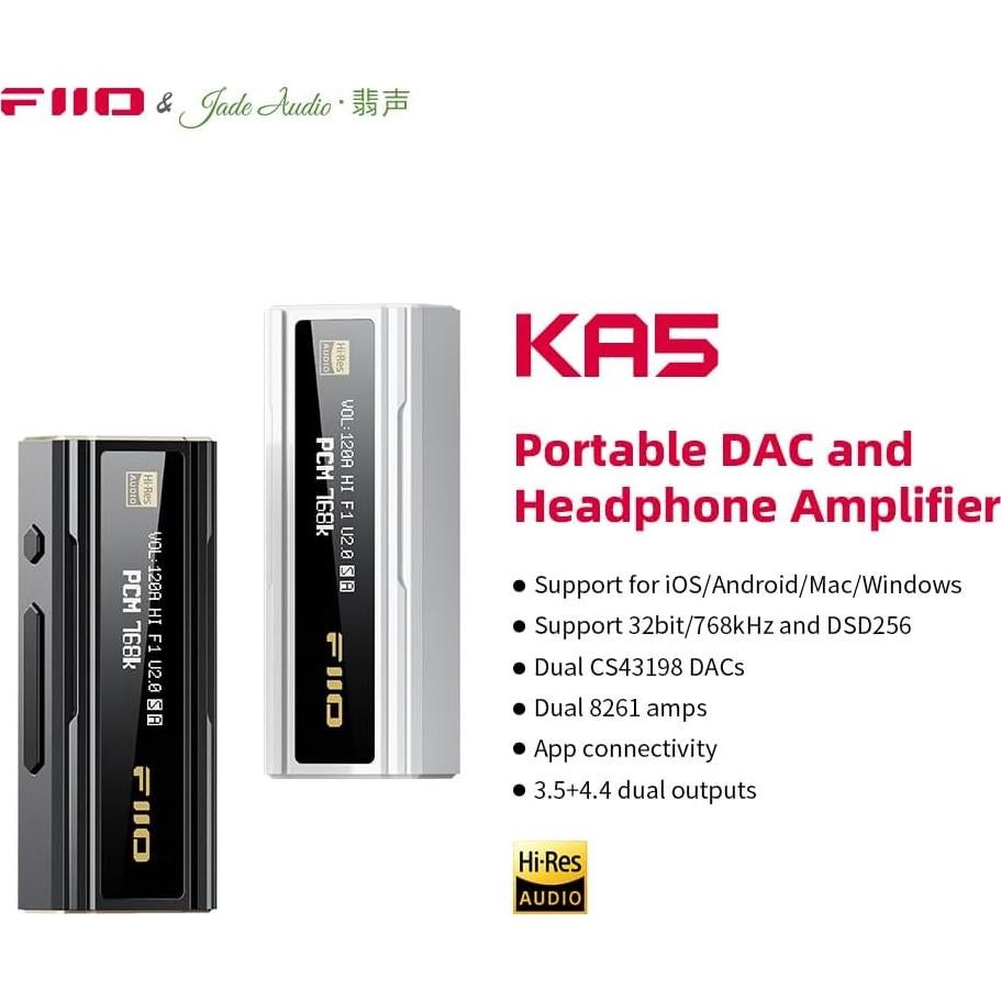 FiiO KA5 DAC USB Amplificador de Auriculares 3.5mm/4.4mm