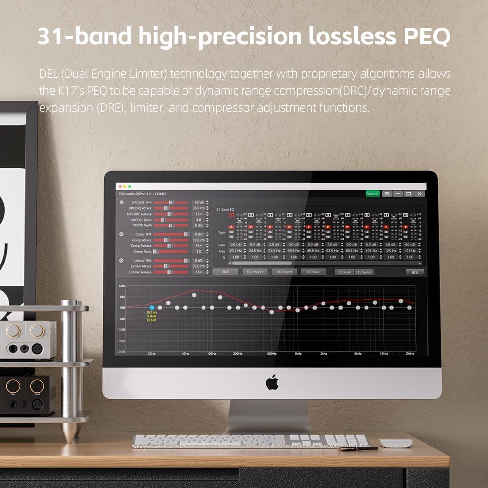 FiiO K17 DAC Amplificador de Auriculares 32Bit/768kHz Negro