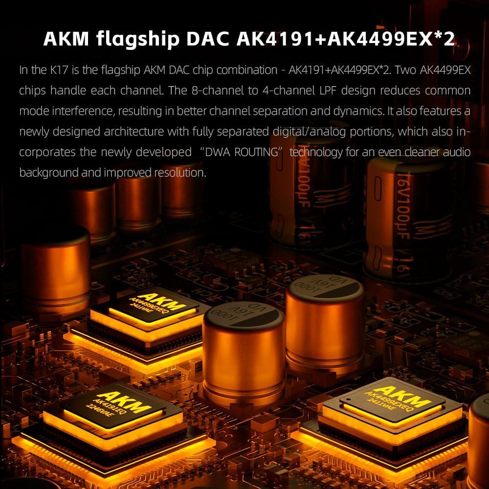 FiiO K17 DAC Amplificador de Auriculares 32Bit/768kHz Negro