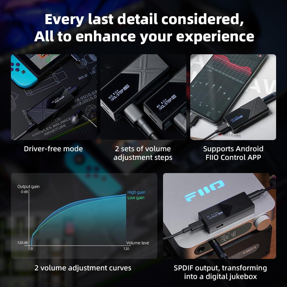 DAC USB FiiO KA17 HiFi Portátil 3.5/4.4mm DSD512