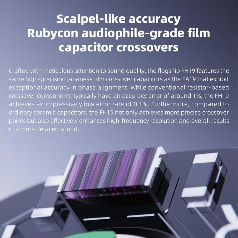 Auriculares IEM FiiO FH19 HiFi 2 Dinámicos + 6 BA Desmontables