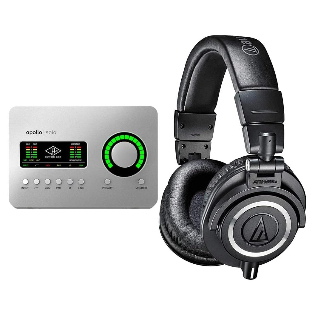 Interfaz de Audio Universal Audio Apollo Solo Heritage + Auriculares ATH-M50X