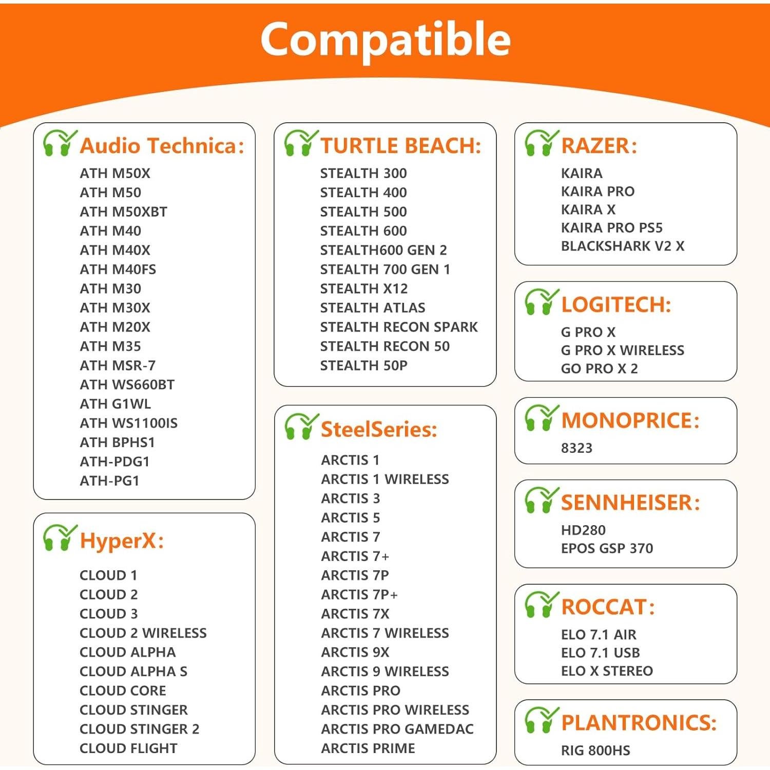 Almohadillas de Reemplazo Toyoso para Auriculares Audio-Technica y Más