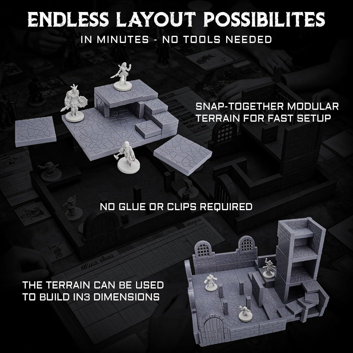 Conjunto de Baldosas Magnéticas CZYY - 58 Piezas para D&D