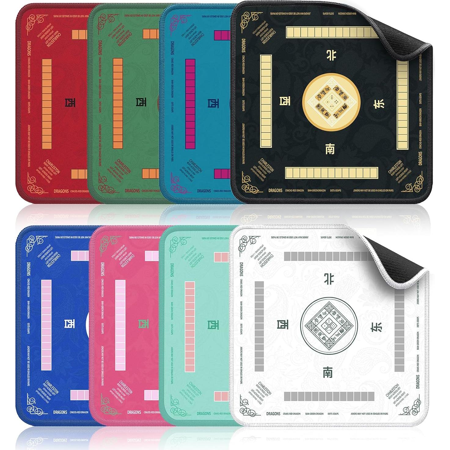 Alfombrilla de Mahjong 2F22E Antideslizante 82.3x82.3 cm Negra