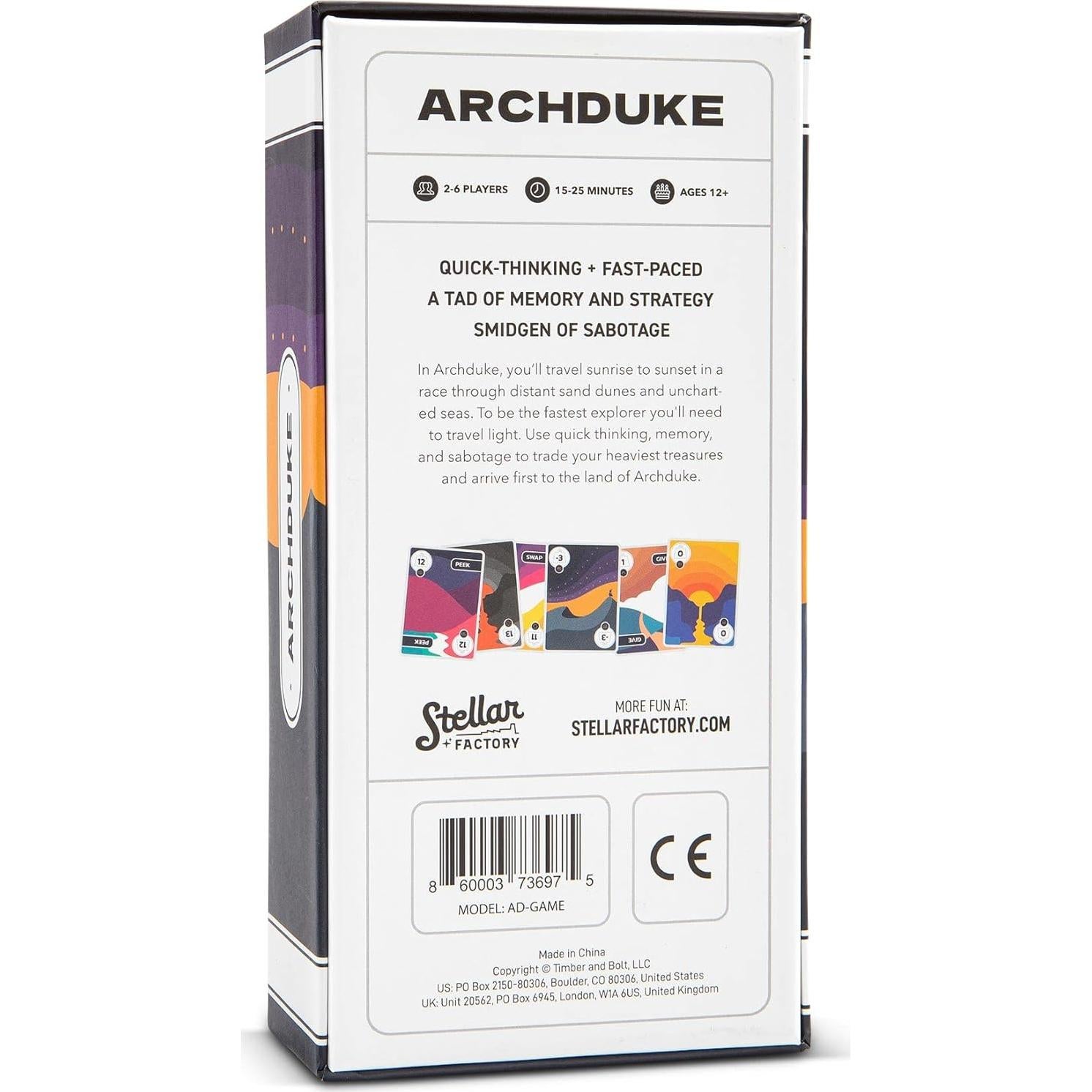 Juego de Cartas Archiduque Estelar para 2-6 Jugadores