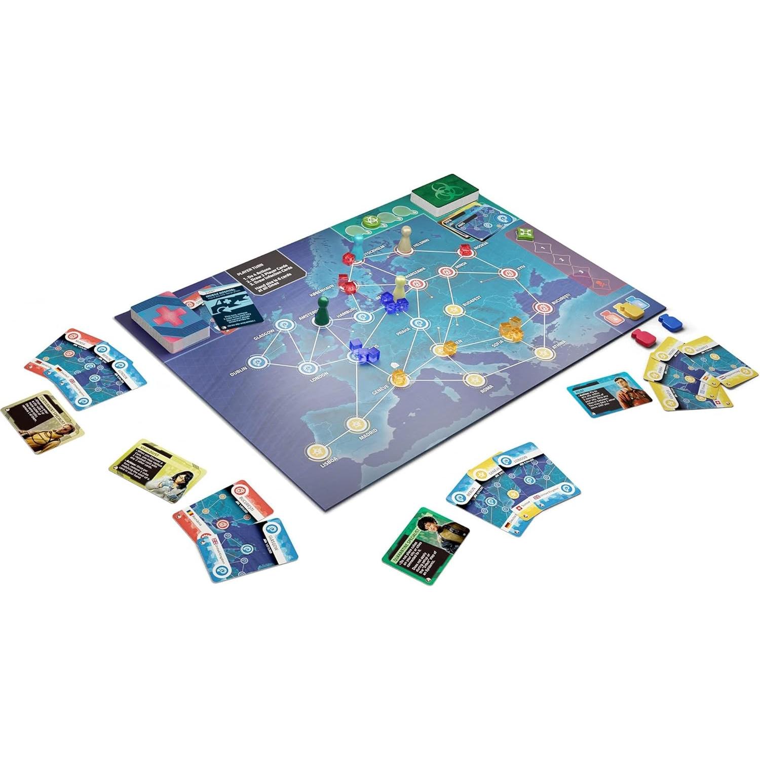 Pandemic Hot Zone Europa - Juego de Mesa Cooperativo 2-4 Jugadores