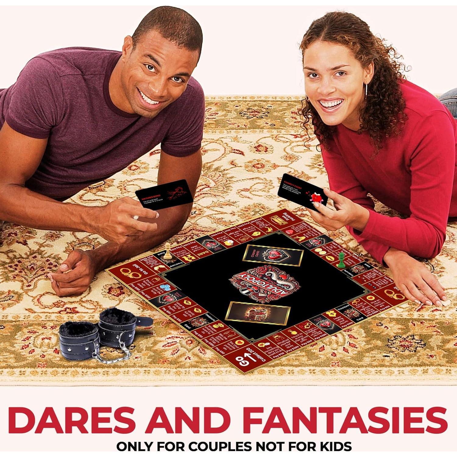 Adultopoly - Juego de Mesa para Parejas con Esposas - Momentum