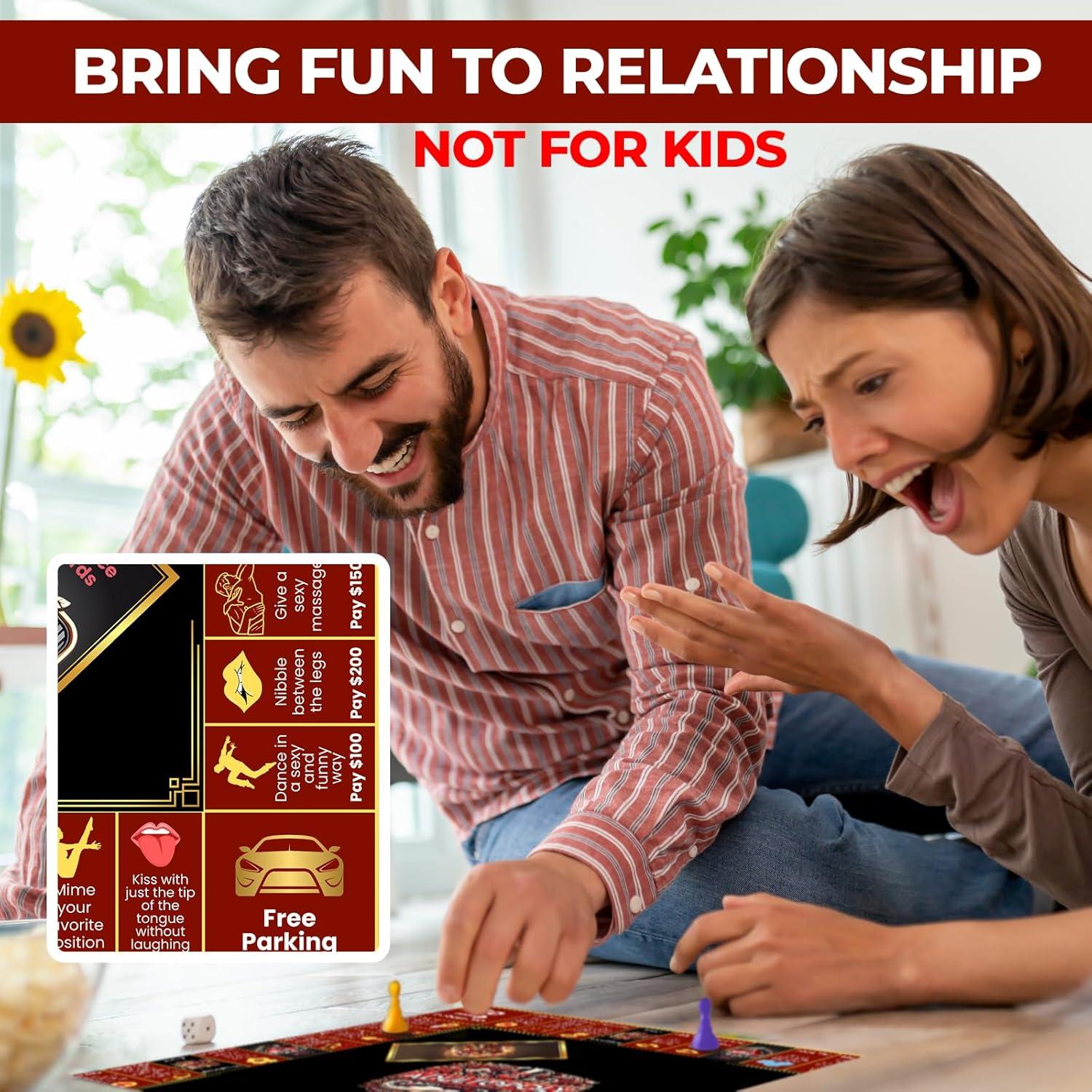 Adultopoly - Juego de Mesa para Parejas con Esposas - Momentum
