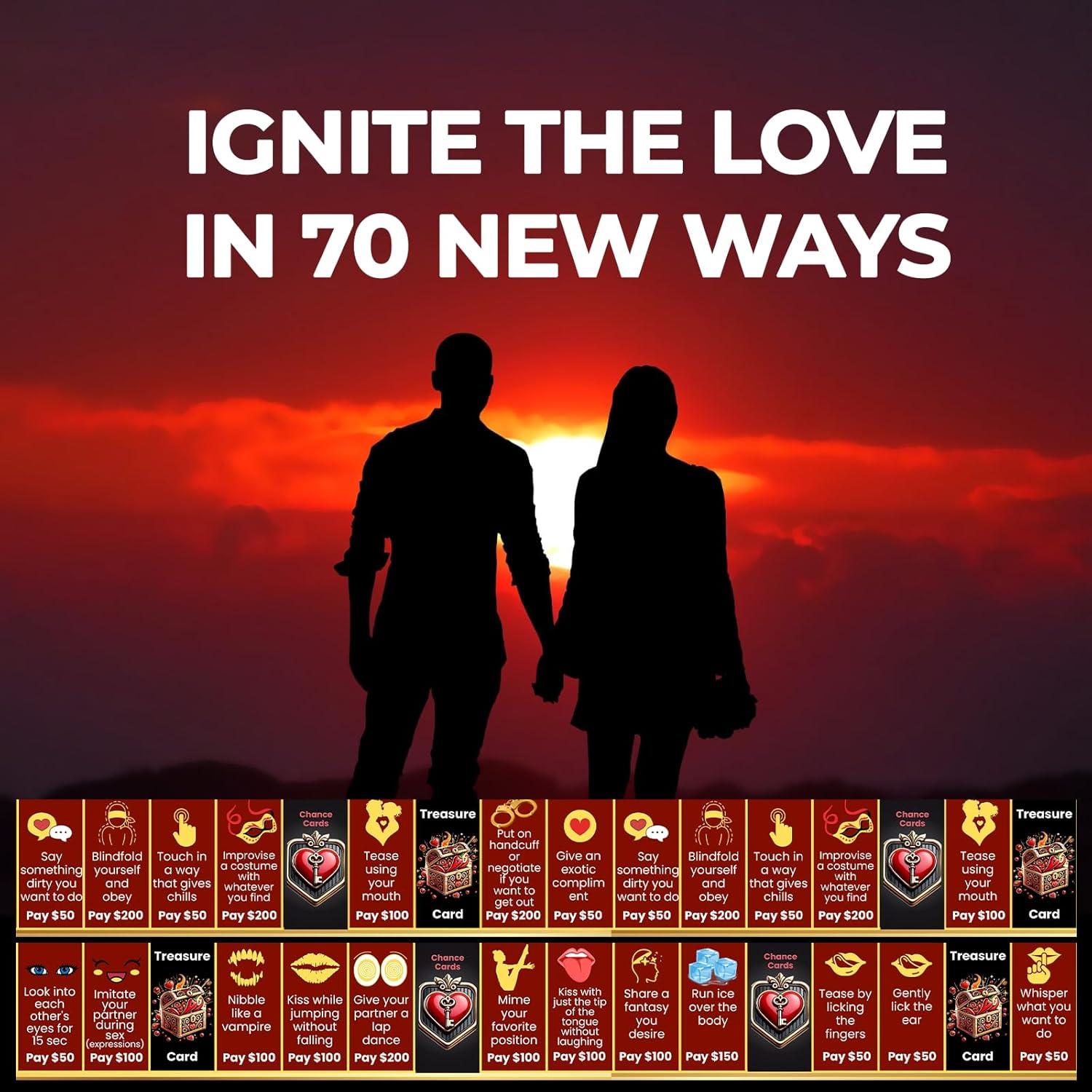 Adultopoly - Juego de Mesa para Parejas con Esposas - Momentum