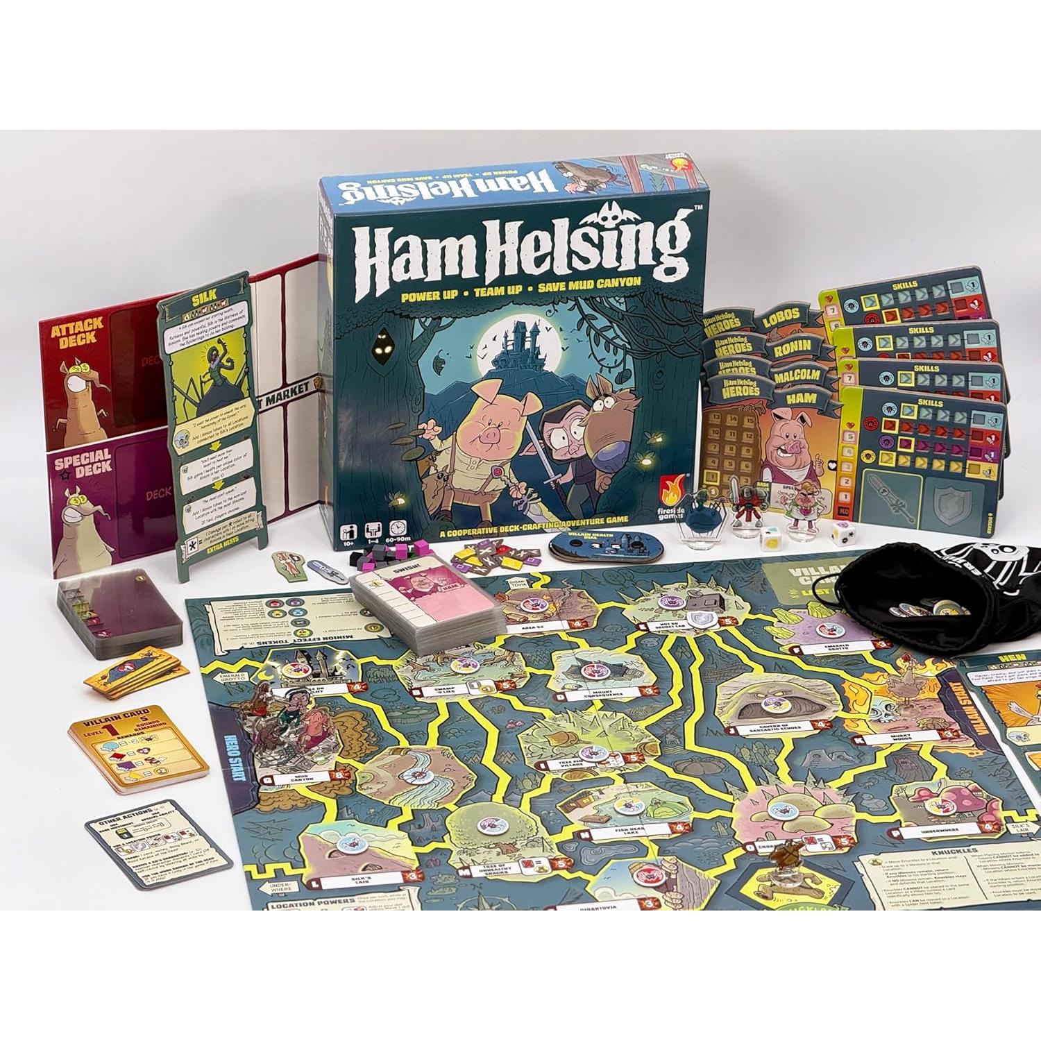 Ham Helsing Juego de Mesa Cooperativo de Monstruos 1-4 Jugadores