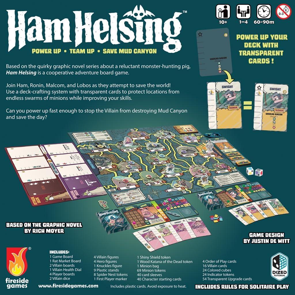 Ham Helsing Juego de Mesa Cooperativo de Monstruos 1-4 Jugadores
