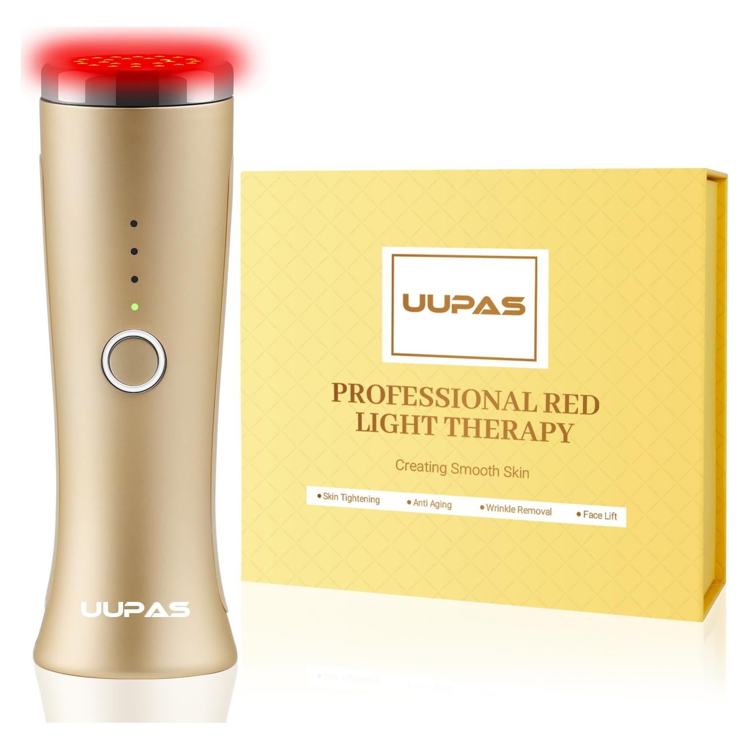Masajeador Facial LED UUPAS - Terapia de Luz Roja 14.7cm