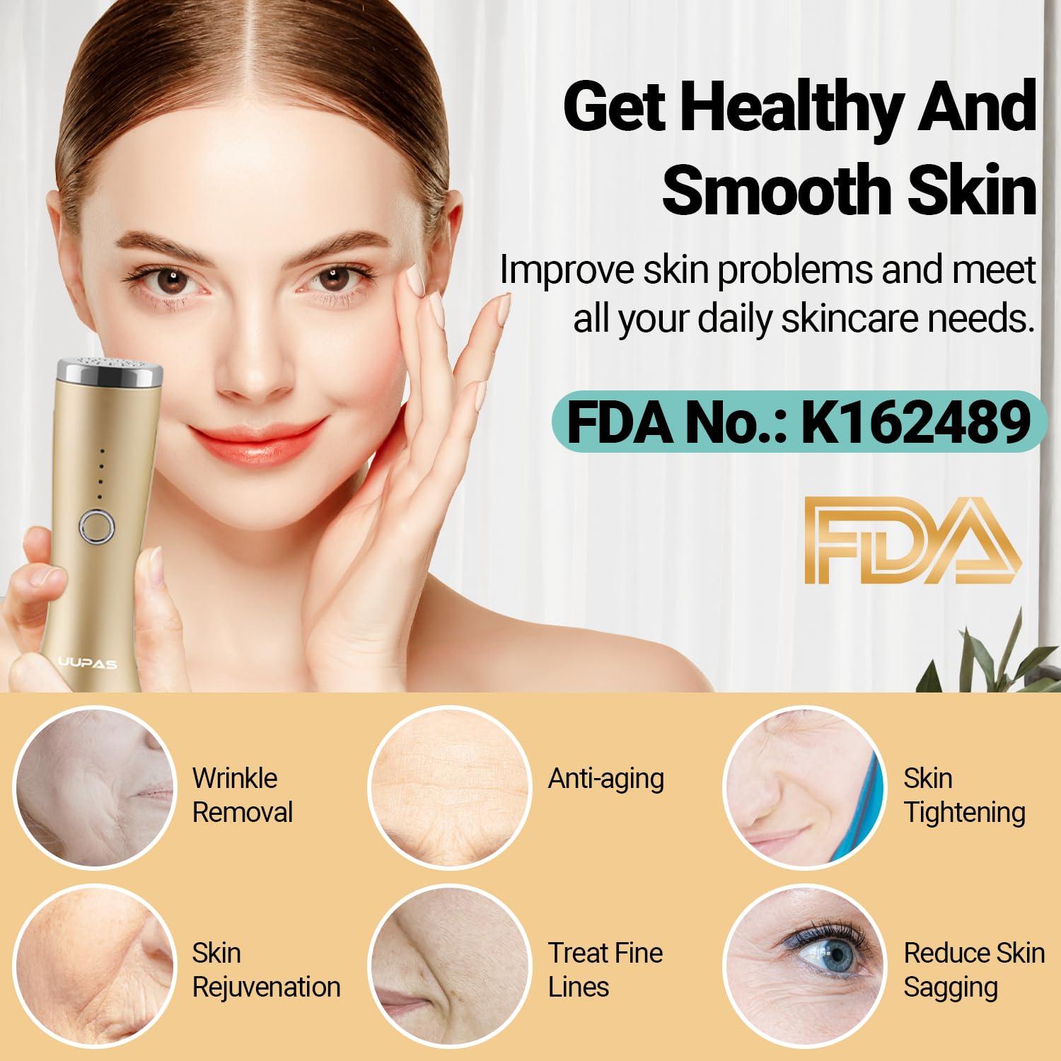 Masajeador Facial LED UUPAS - Terapia de Luz Roja 14.7cm