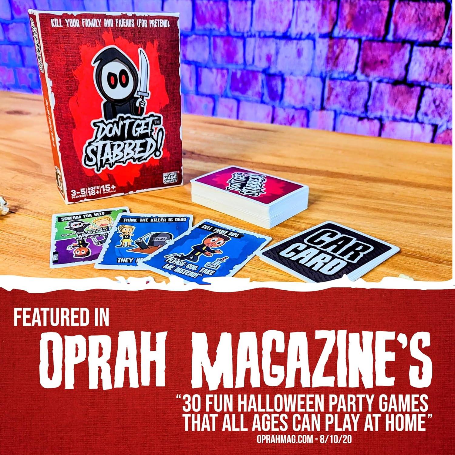 Juego de cartas de terror No te apuñalen! - Rookie Mage Games