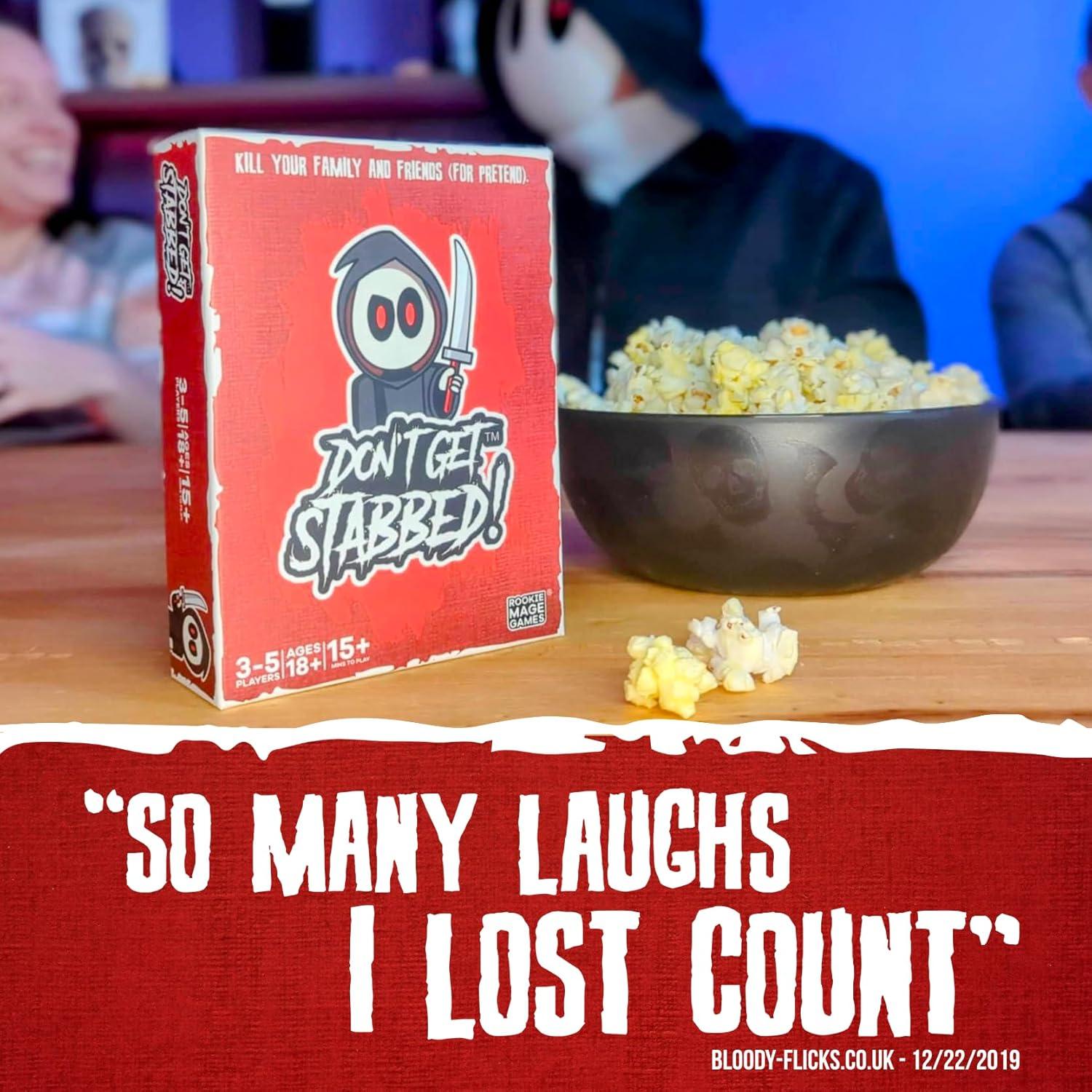 Juego de cartas de terror No te apuñalen! - Rookie Mage Games