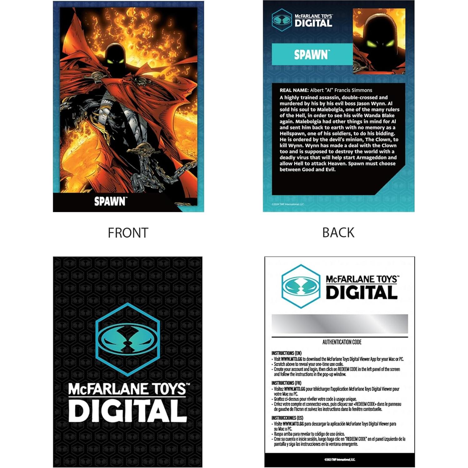 Figura McFarlane Toys Spawn 1:7 30 Aniversario con Coleccionable Digital