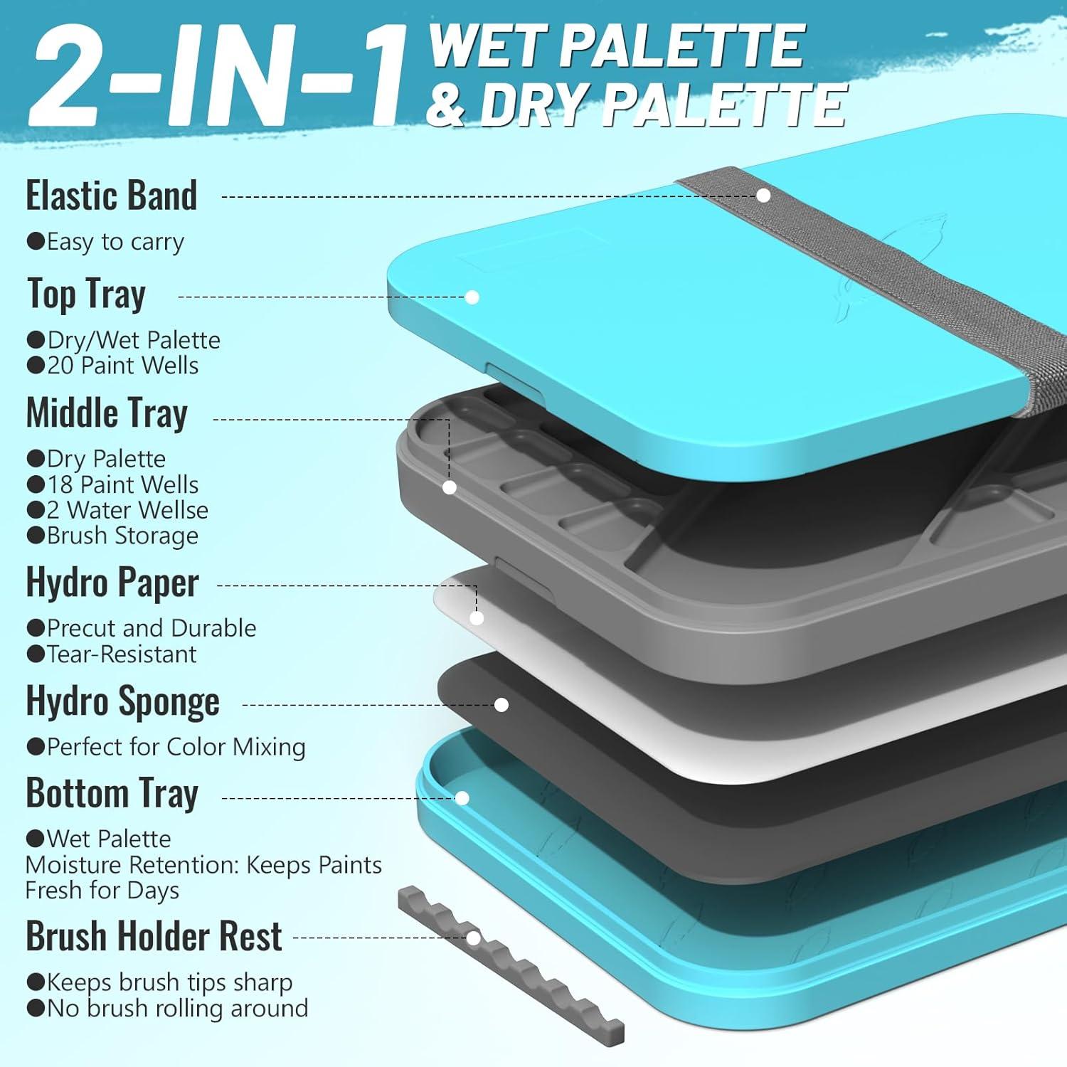 Paleta Húmeda para Pintura de Miniaturas FUNKYLEE TSB-WHITE