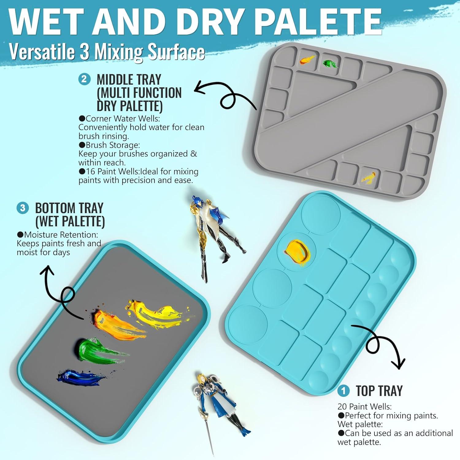 Paleta Húmeda para Pintura de Miniaturas FUNKYLEE TSB-WHITE